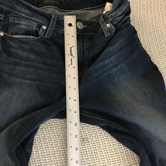 SILVER WOMENS JEANS SKINNY CROPPED SIZE W29 L26 - Picture 6 of 9